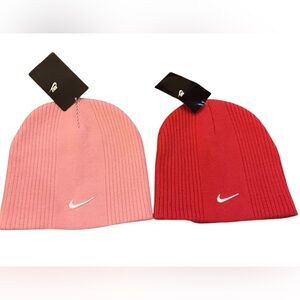 VTG NWT 2 YOUTH NIKE Size‎ 7-16 TOBOGGAN/BEANIE LIGHT PINK/ HOT PINK NIKE LOGO